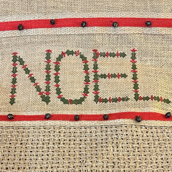 🎄🌟HP🌟Christmas Noel Jute & Jingles Bells Burlap Table Runner Country Home Décor - Picture 2 of 7